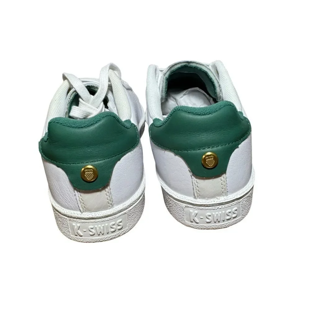 K-Swiss Men's White and Green Sneakers size 8